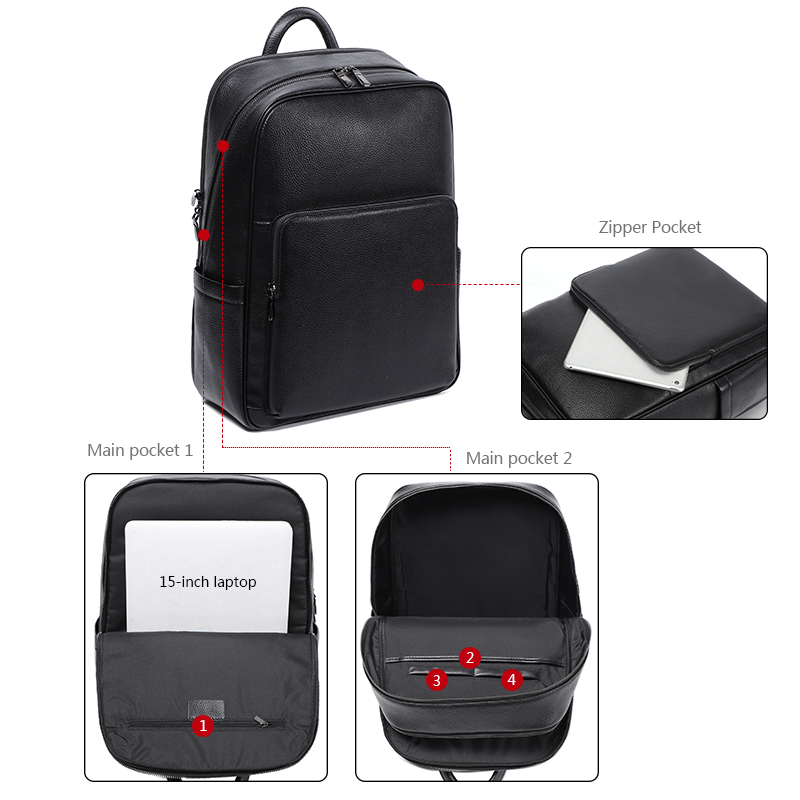 Zaini da uomo in vera pelle di - Streetwear Brand Backpack recensione e prezzo